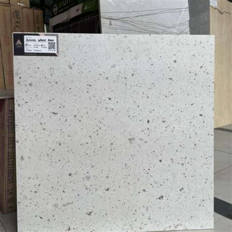 Jual Granit Lantai Carport Garasi 60×60 Arna Motif Terazzo Grey Matt Kw