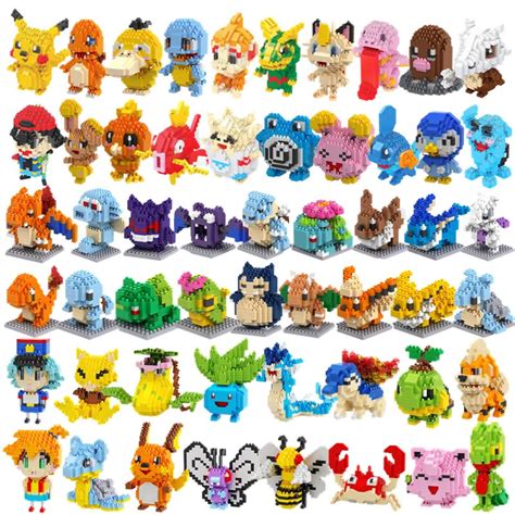 Micro Blocks 7064 8063 Pokemon Pikachu Charizard Eevee Mewtwo Anime