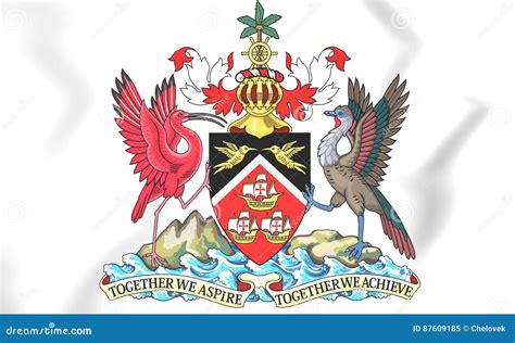 Trinidad and Tobago Coat of Arms. Stock Illustration - Illustration of ...