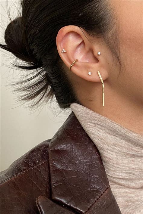 The Perfect Ear Stack Cool Ear Piercings Earings Piercings