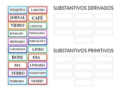 Substantivo Derivado De Casa - Substantivos Primitivos-e-derivados - Recursos de ensino