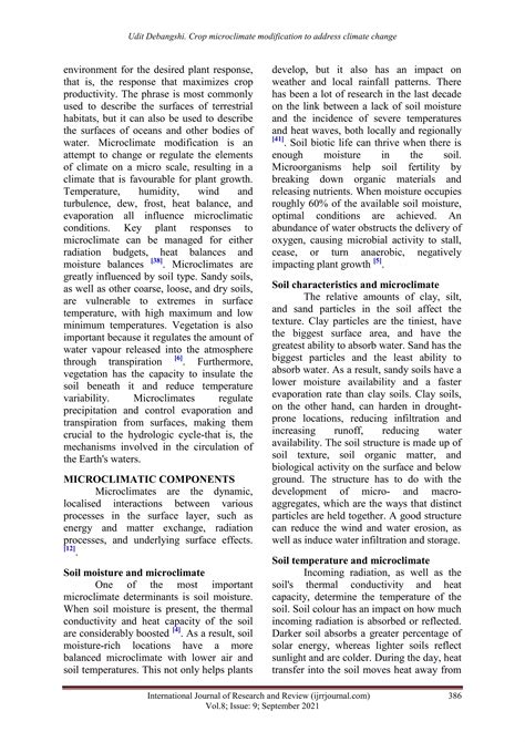 Crop Microclimate Modification to Address Climate Change | PDF