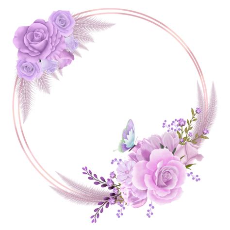 Beautyfull Purple Flower Wedding Frame Purple Flower Flower Wedding