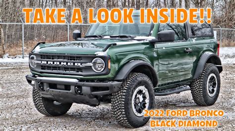 2022 Ford Bronco Black Diamond Sasquatch Package 7 Speed Manual Eruption Green Walk Around