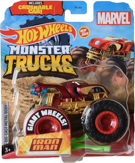 Hot Wheels Monster Trucks Iron Man Incluye Coche Triturable 7575 Yaxa Colombia