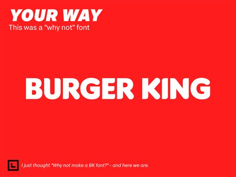 Burger King Font
