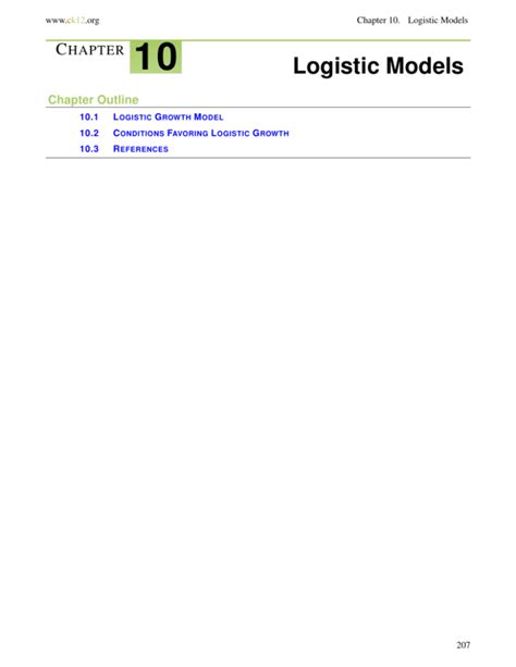 Logistic Models