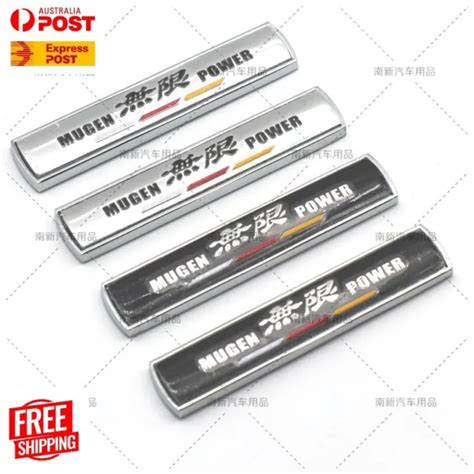 Mugen Aluminium Chrome Badge Emblem Sticker Decal For Honda Oz Stock