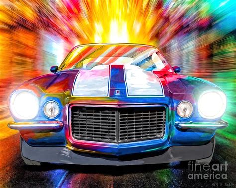 Camaro 1972 Chevy Camaro Artwork Painting By Adam Lauren Fine Art America