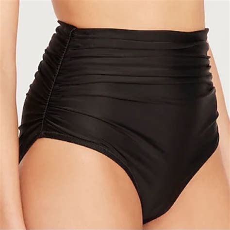 J Crew Swim Jcrew Ruched Highrise Fullcoverage Bikini Bottom Poshmark