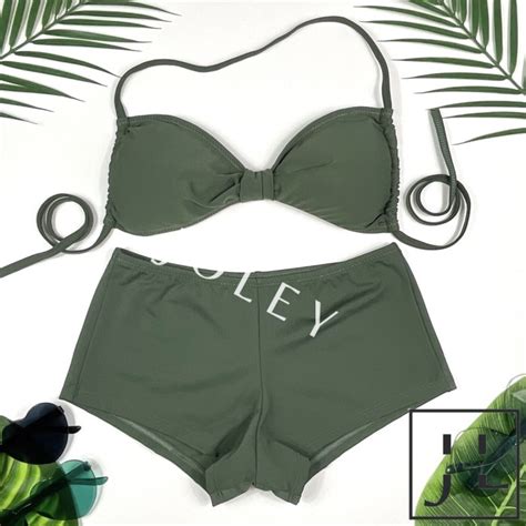 Jual NAIA OLIVE GREEN SOLID Bikini Set Bikini Pantai Baju Renang Shopee Indonesia