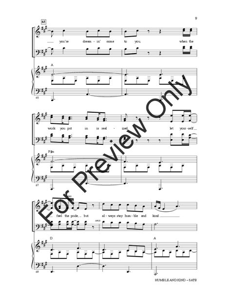 Humble and Kind (SATB ) by Lori McKenna/arr. | J.W. Pepper Sheet Music