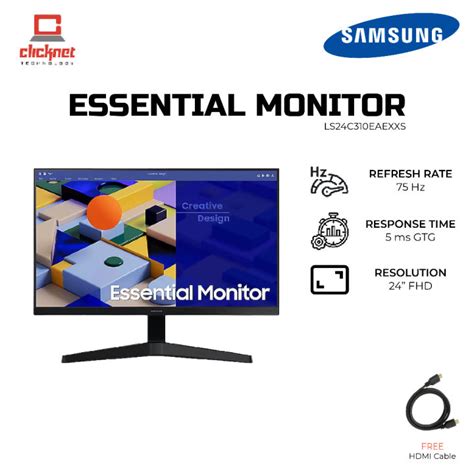 Samsung 24 Inch Ls24c310eaexxs S3 S31c Fhd Ips Freesync Monitor 75hz