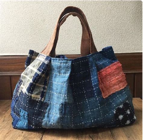 Denim Patchwork Bag Xl Shopping Big Boro Shopper Market Bag Etsy Artofit