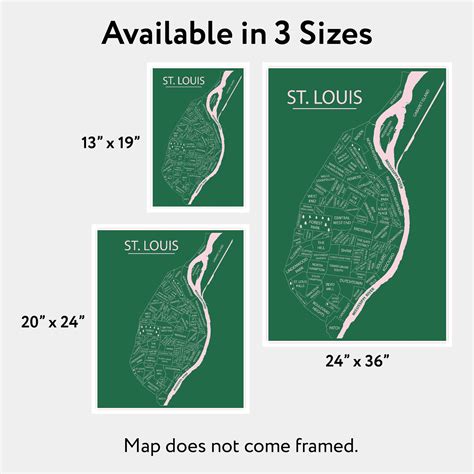 St Louis Neighborhoods Map Print Personalized Gift for Mom - Etsy