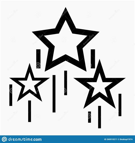 Star Rise Fireworks Stock Vector Illustration Of Rising 260910211