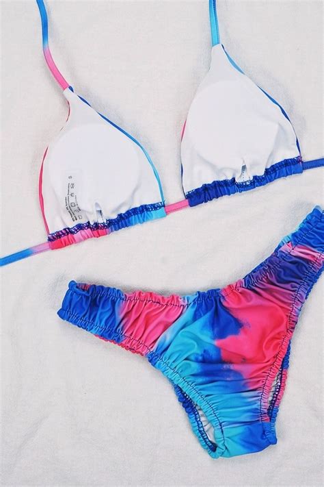 TRIANGLE RUCHED DETAIL BIKINI NICHOLE ShopperBoard