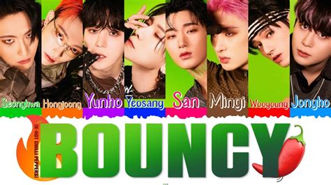 ATEEZ 에이티즈 BOUNCY K HOT CHILLI PEPPERS Color Coded Lyrics