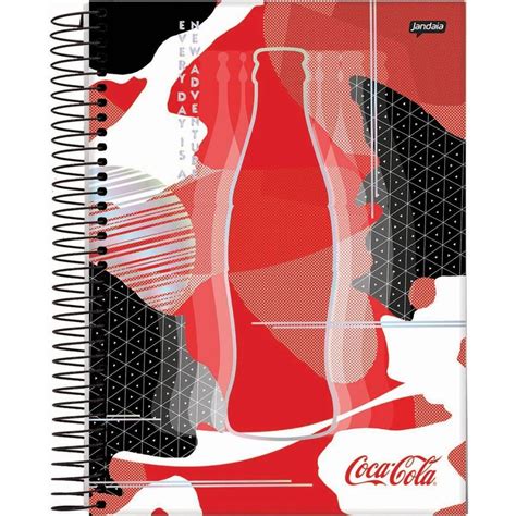 Caderno X Capa Dura Coca Cola Fls Jandaia Pct C Em