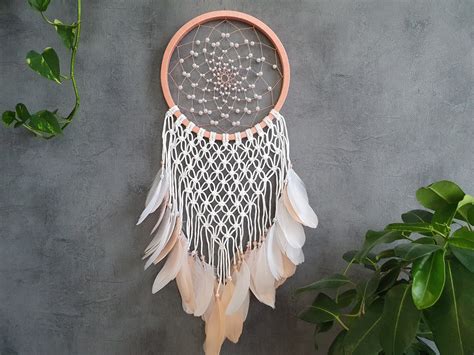 Macrame Dream Catcher Wall Hanging Bohemian Dream Catcher Etsy