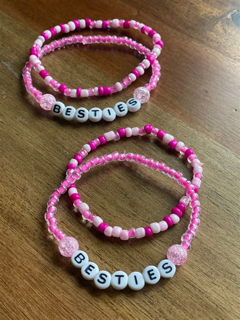 Besties Bracelet Set Letter Bead Bracelets Best Friend Bracelets