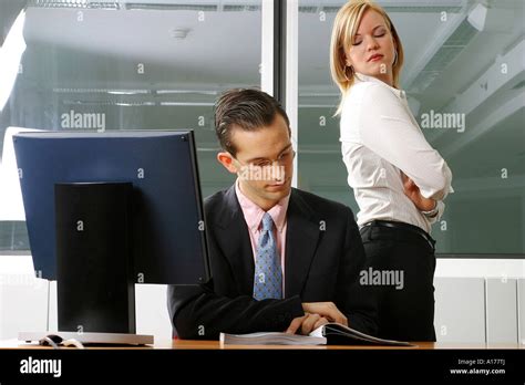 Boss And Secretary In The Office Stock Photo 10166417 Alamy