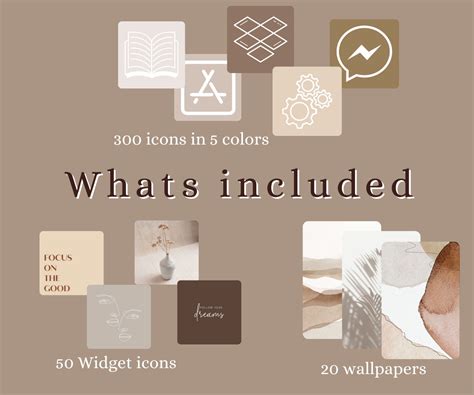 Nude Minimal Aesthetic IOS Icons Pack Etsy