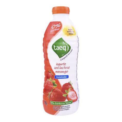 Iogurte Desnatado Morango Zero Lactose Taeq Garrafa 900g MercadoLivre