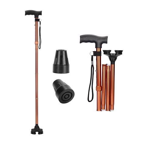 supregear folding cane set  rubber tip adjustable
