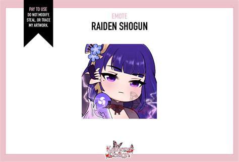 Genshin Impact Raiden Shogun Ult Emote For Twitch And Discord Etsy Norway