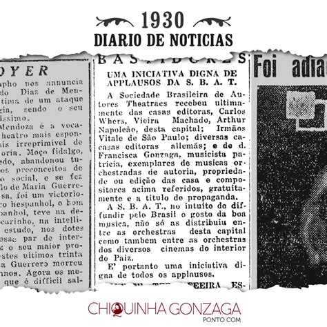 Chiquinha Gonzaga Doa Suas Partituras De Orquestra Para SBAT Em 1930