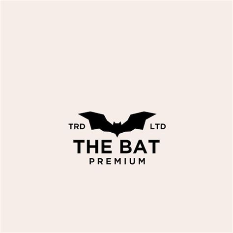 Premium Vector The Black Bat Logo Designs