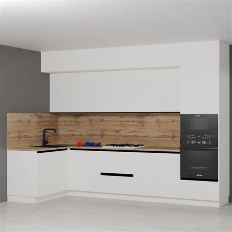 Кухонный гарнитур угловой, большой Браво лофт 320х150 см с пеналом и ...