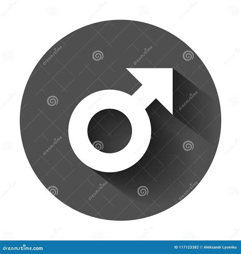 Icono Masculino Del Vector Del Sex Symbol En Estilo Plano Illustrati Del G Nero De Los Hombres