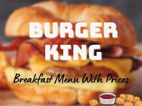 Burger King Breakfast Menu With Prices June