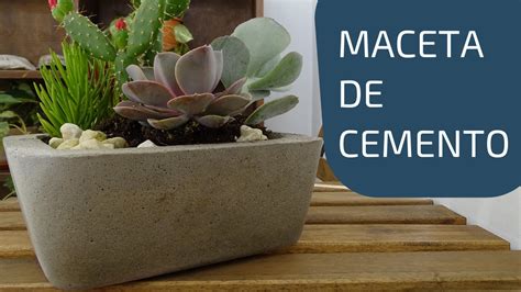 Como Hacer Una Maceta De Cemento Diy Concrete Planter Youtube