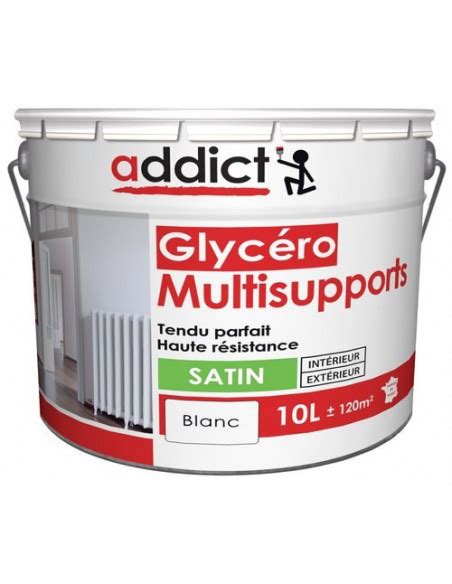 RECA Peinture Glycéro Multi supports ADDICT Blanc Satin 10 L