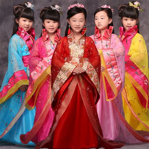 Ancient Chinese Clothes Costume for Girls Princess Children Hanfu ...