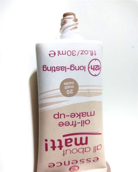 Essence All About Matt Oil Free Makeup Foundation Review And Swatches 20 Matt Nude