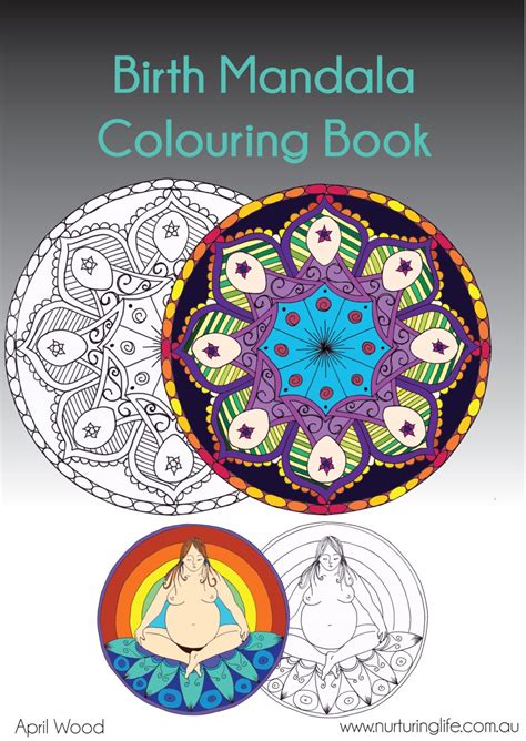 Birth Mandala Adult Colouring In Book Printable Downloadable T