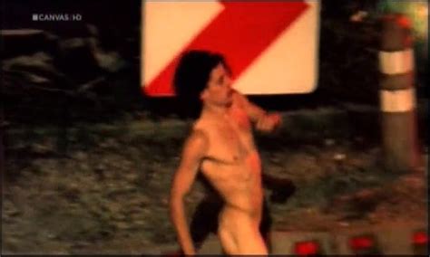 NAKED ON FILM GUY WITH NICE BUSH RUNNING ON STREET ThisVid