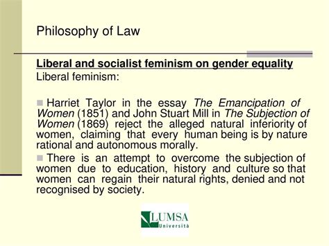 Philosophy Of Law Feminist Theories Equalitydifference Ppt Download