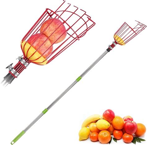 Toovem 8ft Fruit Picker Adjustable Stainless Steel Fruit