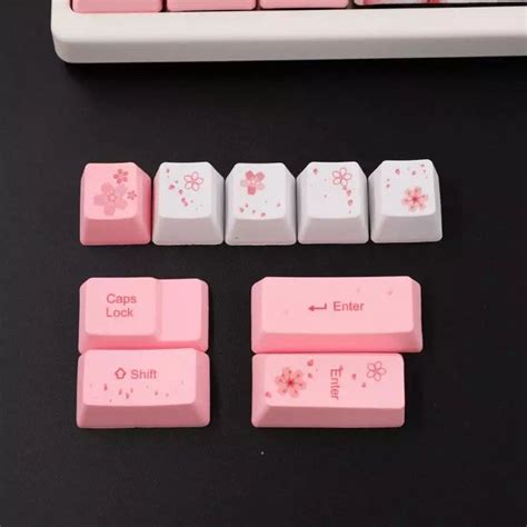 Pink Cherry Blossom Keycap Set Cherry MX Keycaps Keycaps for | Etsy