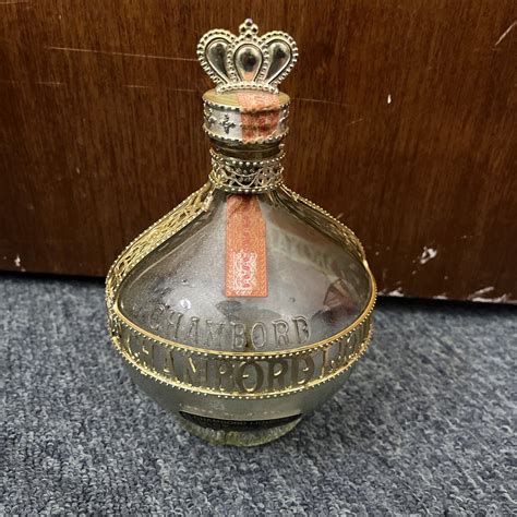 Vintage Royale Deluxe Chambord Liqueur Crystal Bottle 700ml Metal Crow