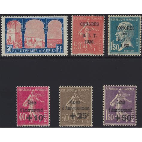 France année 1930 complète timbres neufs Philantologie