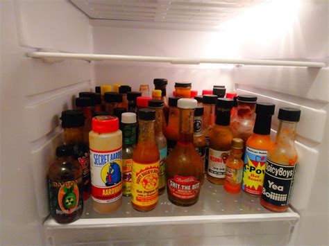 My Beer Fridge Has Turned Into A Hot Sauce Fridge R Spicy