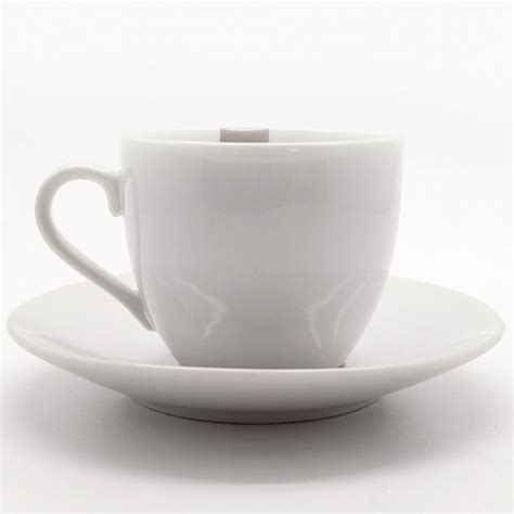 Taza de Café C Platillo 85ml Loza Blanca