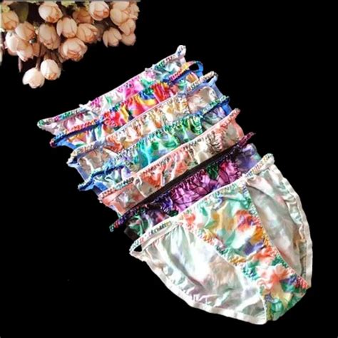 Fashion Women S Pure Silk Sexy Bikini 100 Silk Trigonometric Panties Brief Panties AliExpress