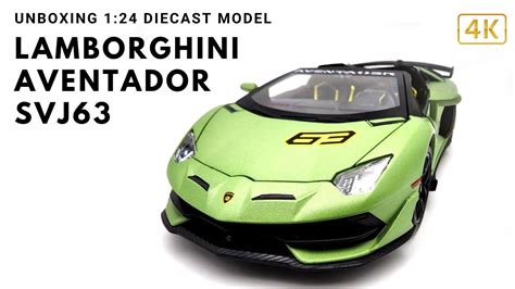 Unboxing | 1:24 Lamborghini SVJ 63 Green Diecast Metal Model- Miniauto ...